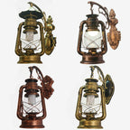 1-Light Kerosin Wall Light Nautical Black/Copper/Bronze Clear Glass Wall Lamps for the Dining Room
