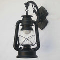 1-Light Kerosin Wall Light Nautical Black/Copper/Bronze Clear Glass Wall Lamps for the Dining Room