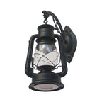 1-Light Kerosin Wall Light Nautical Black/Copper/Bronze Clear Glass Wall Lamps for the Dining Room