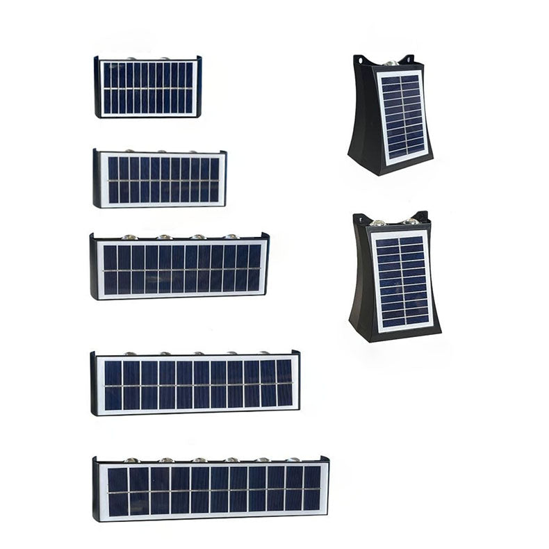 Modern simplicity solar waterproof rectangular ABS PMMA LED wall light lamp for outdoor terrace