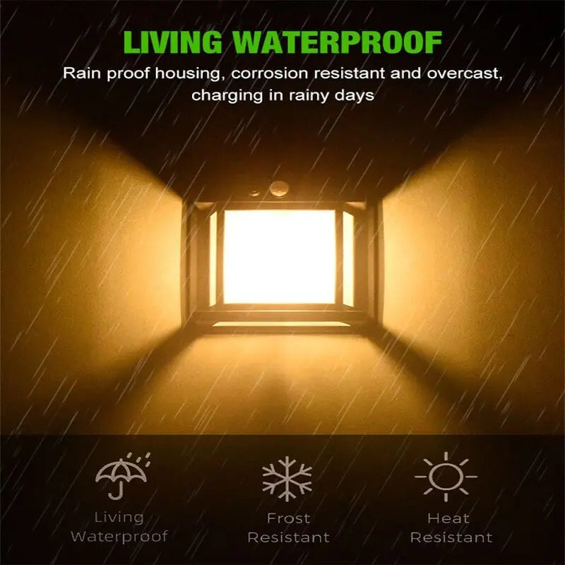 Solar Wall Lamp for Outdoor Use – With Motion Sensor & Twilight Automation