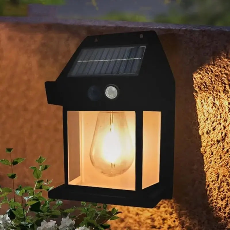 Solar Wall Lamp for Outdoor Use – With Motion Sensor & Twilight Automation
