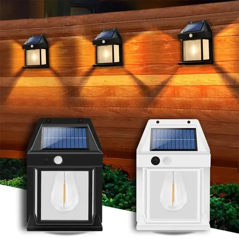 Solar Wall Lamp for Outdoor Use – With Motion Sensor & Twilight Automation