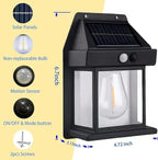 Solar Wall Lamp for Outdoor Use – With Motion Sensor & Twilight Automation
