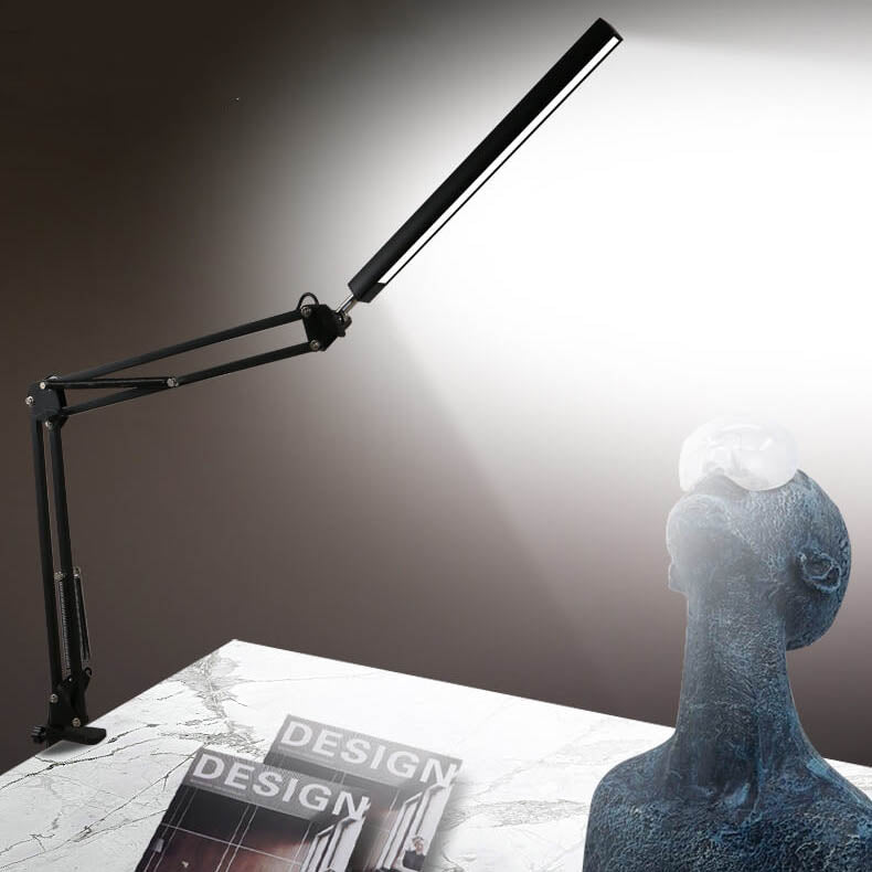 LED foldable long arm clip eye protection USB reading desk lamp