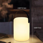 Modern simplicity plastic round square hand LED table lamp for outdoor patio