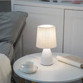 Scandinavian Retro Table Lamp with Folded Shade and Glass Base