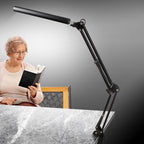LED foldable long arm clip eye protection USB reading desk lamp
