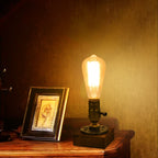 Vintage Industrial Iron Bulb 1-Light Table Lamp