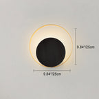 More modern minimalist iron circle ring 1-light wall lights lamp for bedroom