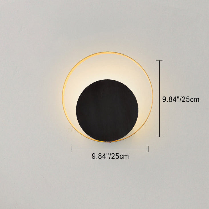 More modern minimalist iron circle ring 1-light wall lights lamp for bedroom