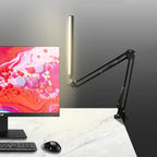 LED foldable long arm clip eye protection USB reading desk lamp