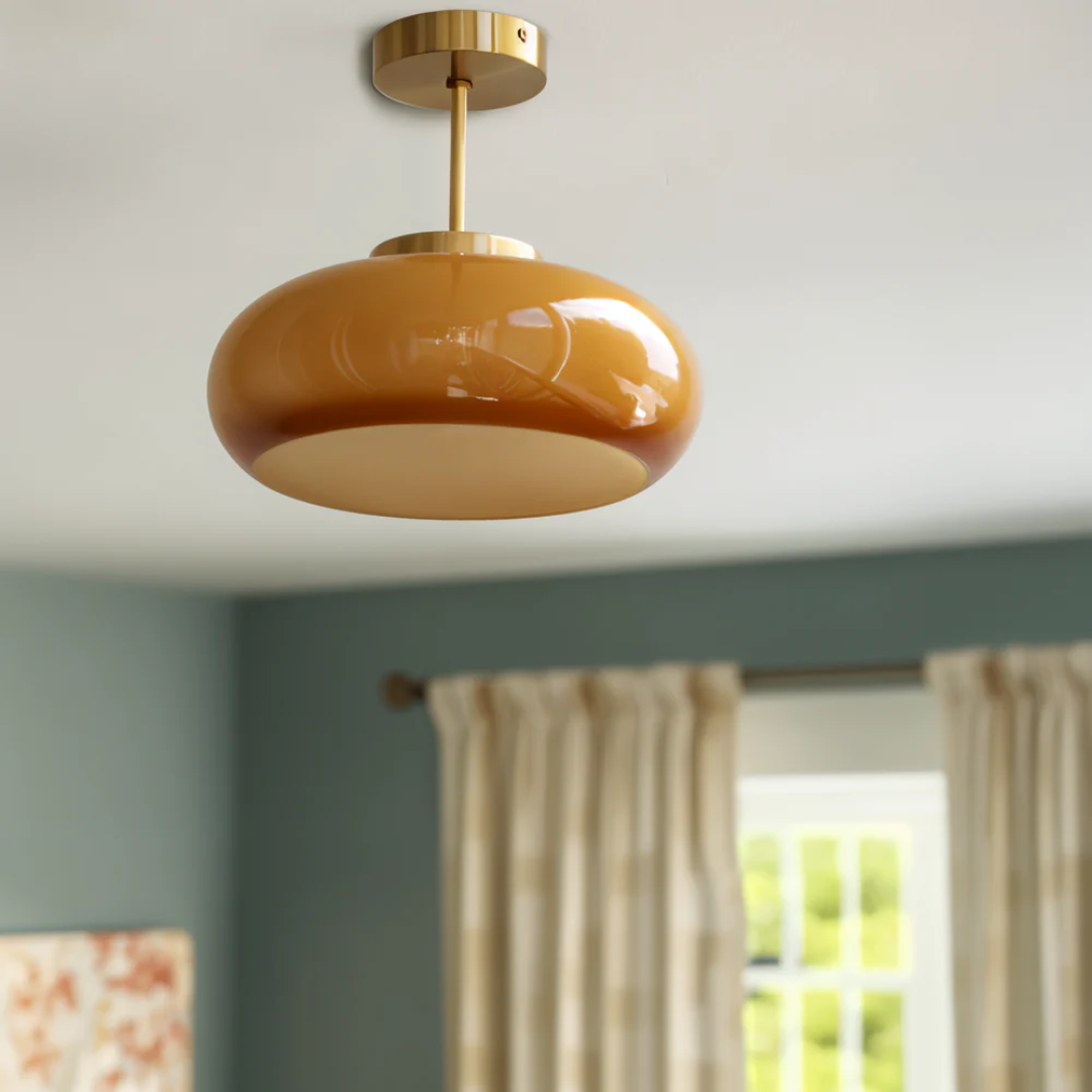 Vintage Yellow Ceiling Light
