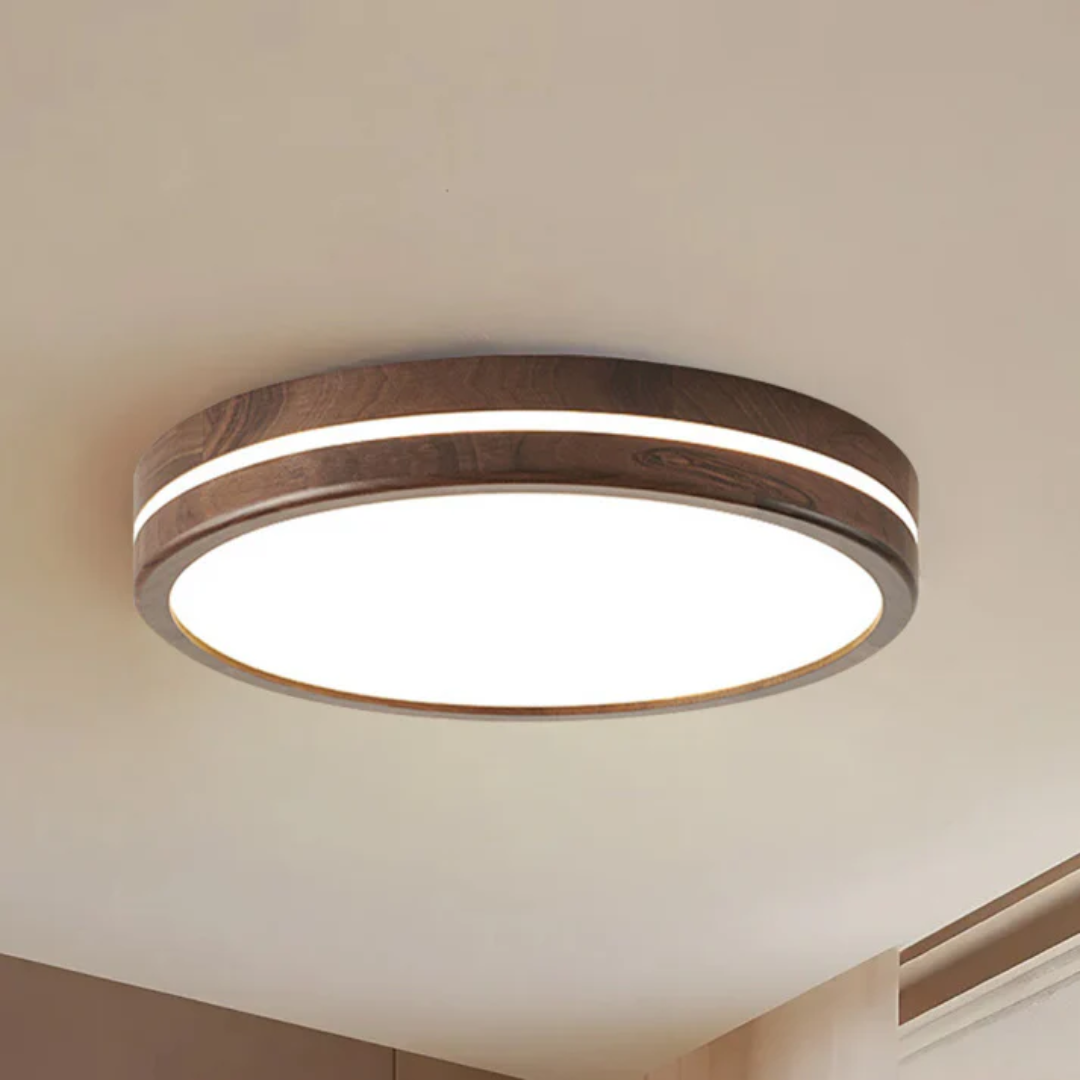 Stylish wood LED ceiling light