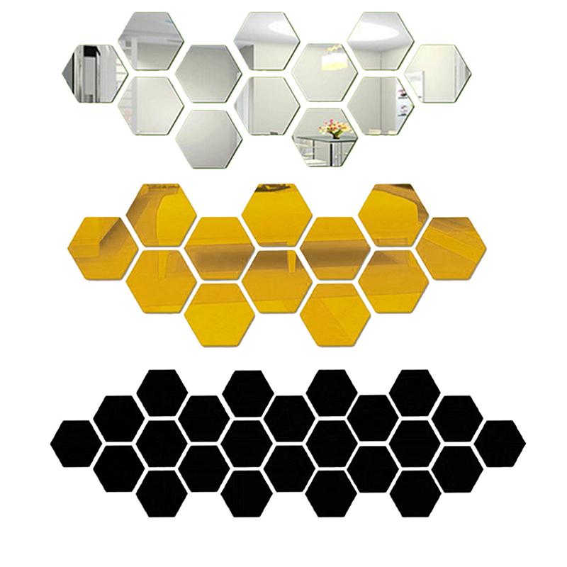Madigas | Hexagonal Mirror Wall Sticker
