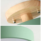Stylish LED ceiling lamp made of wood and acrylic for bedroom, dining room, and living room