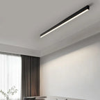 Black metal ceiling lamp LED linear minimalist modern design
