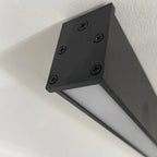Black metal ceiling lamp LED linear minimalist modern design