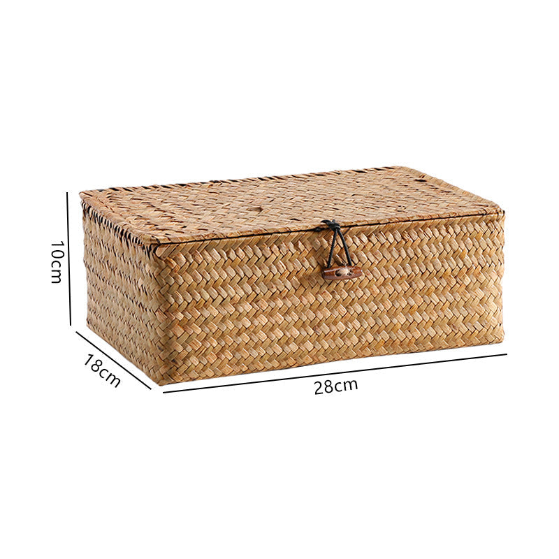 Handwoven Storage Box with Lid
