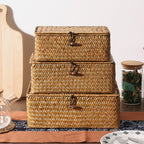 Handwoven Storage Box with Lid