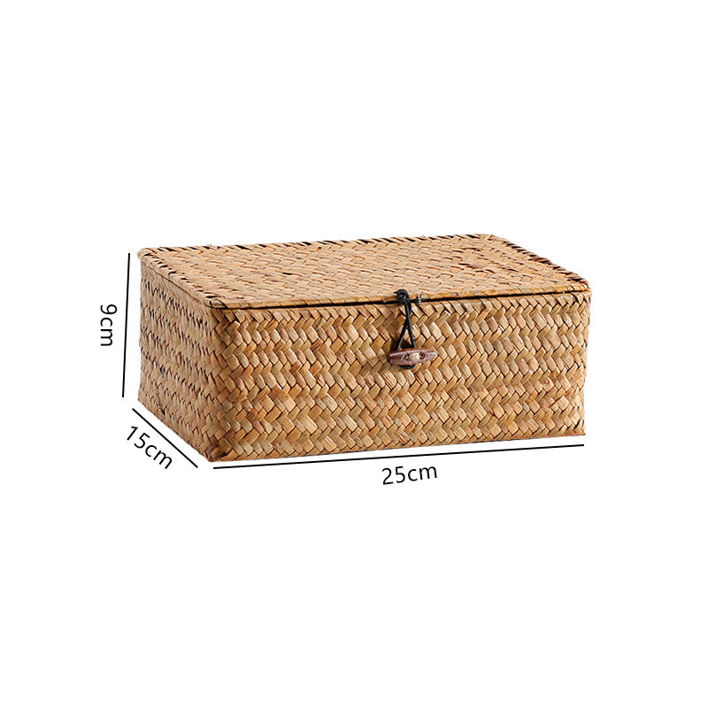 Handwoven Storage Box with Lid