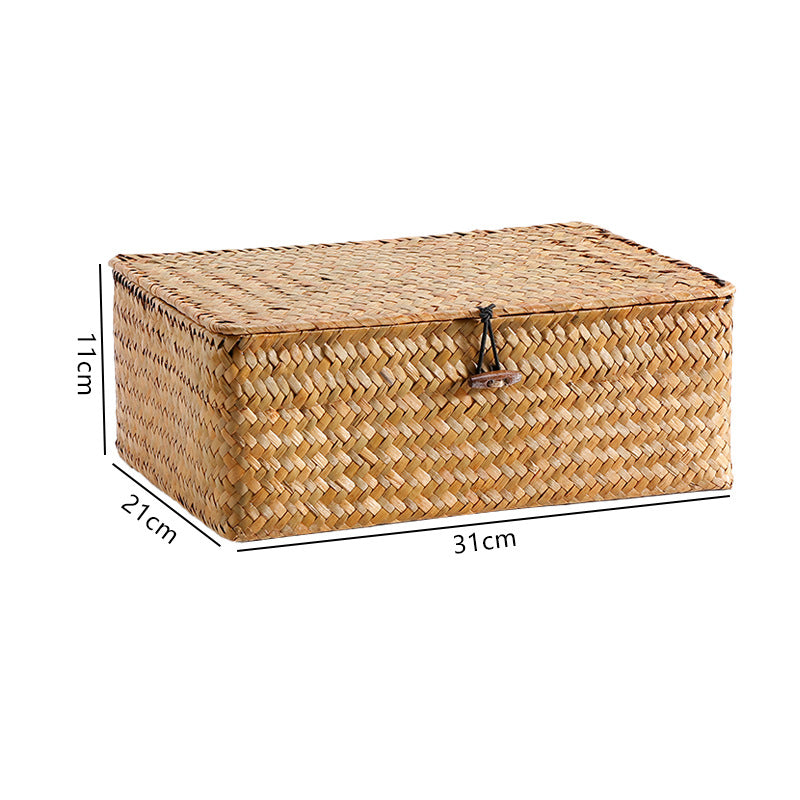Handwoven Storage Box with Lid