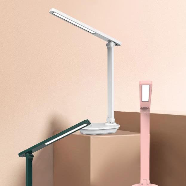 Modern double folding eye care wireless rechargeable LED desk lamp
