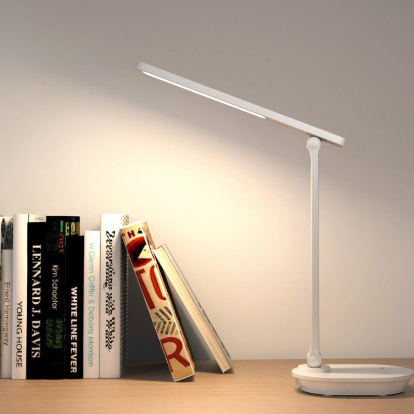 Modern double folding eye care wireless rechargeable LED desk lamp