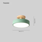 Stylish LED ceiling lamp made of wood and acrylic for bedroom, dining room, and living room