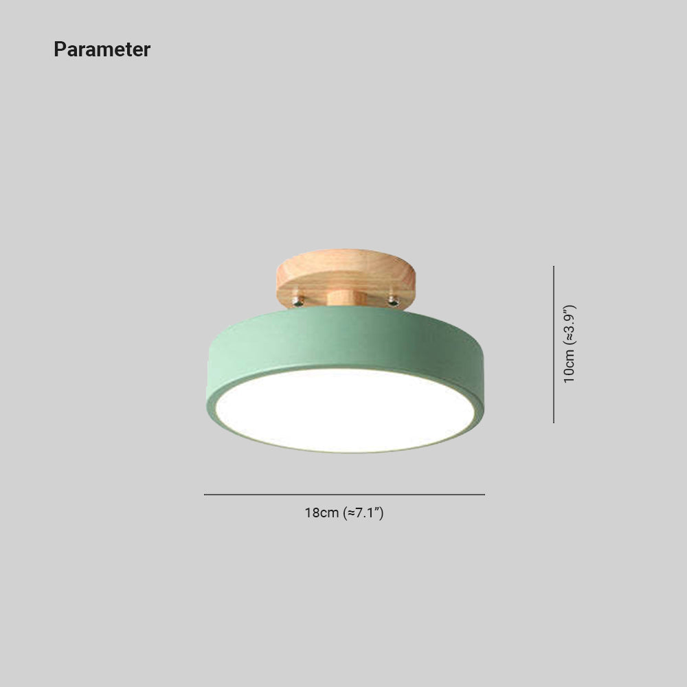 Stylish LED ceiling lamp made of wood and acrylic for bedroom, dining room, and living room