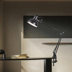 Modern minimalist extendable table lamp with long arm and clip made of ABS with 1 light for the bedroom