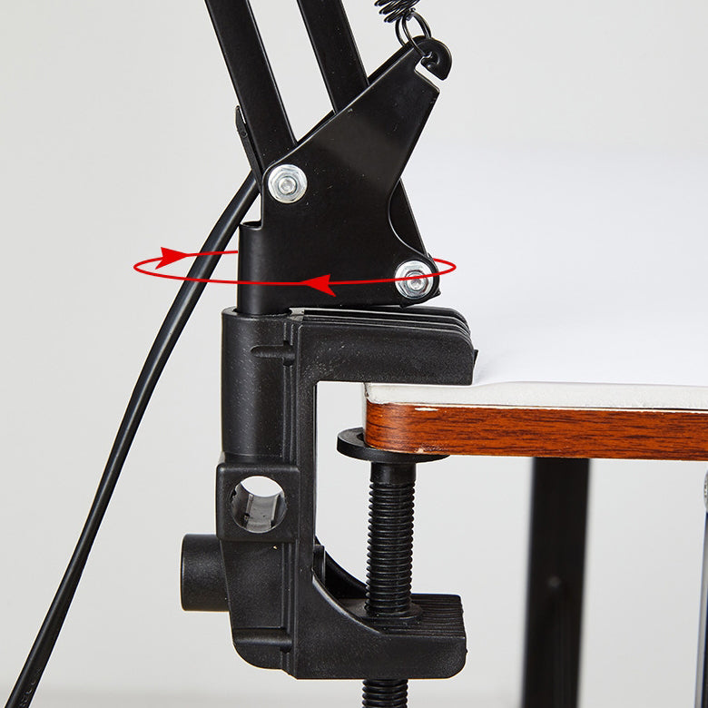 Modern minimalist extendable table lamp with long arm and clip made of ABS with 1 light for the bedroom