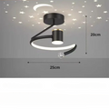LED ceiling light with starry sky – Modern chandelier design for children’s room and living room