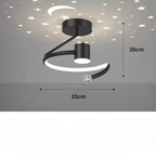 LED ceiling light with starry sky – Modern chandelier design for children’s room and living room