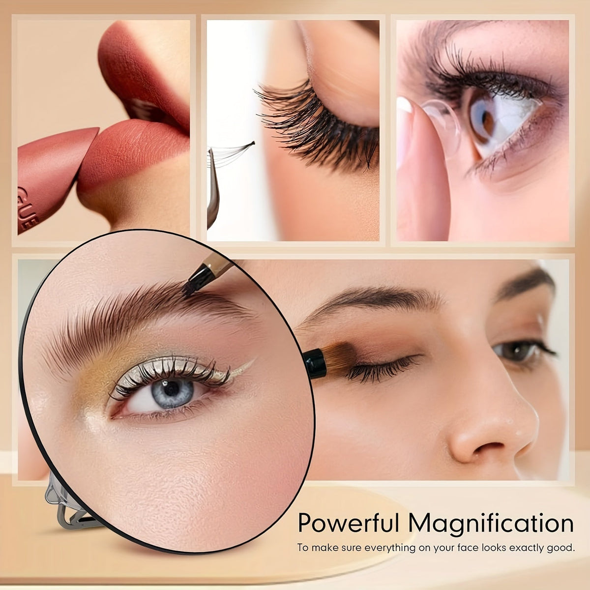 Madigas | Magnifying Makeup Mirror - 20X/10X Magnification, Suction Cup, Portable