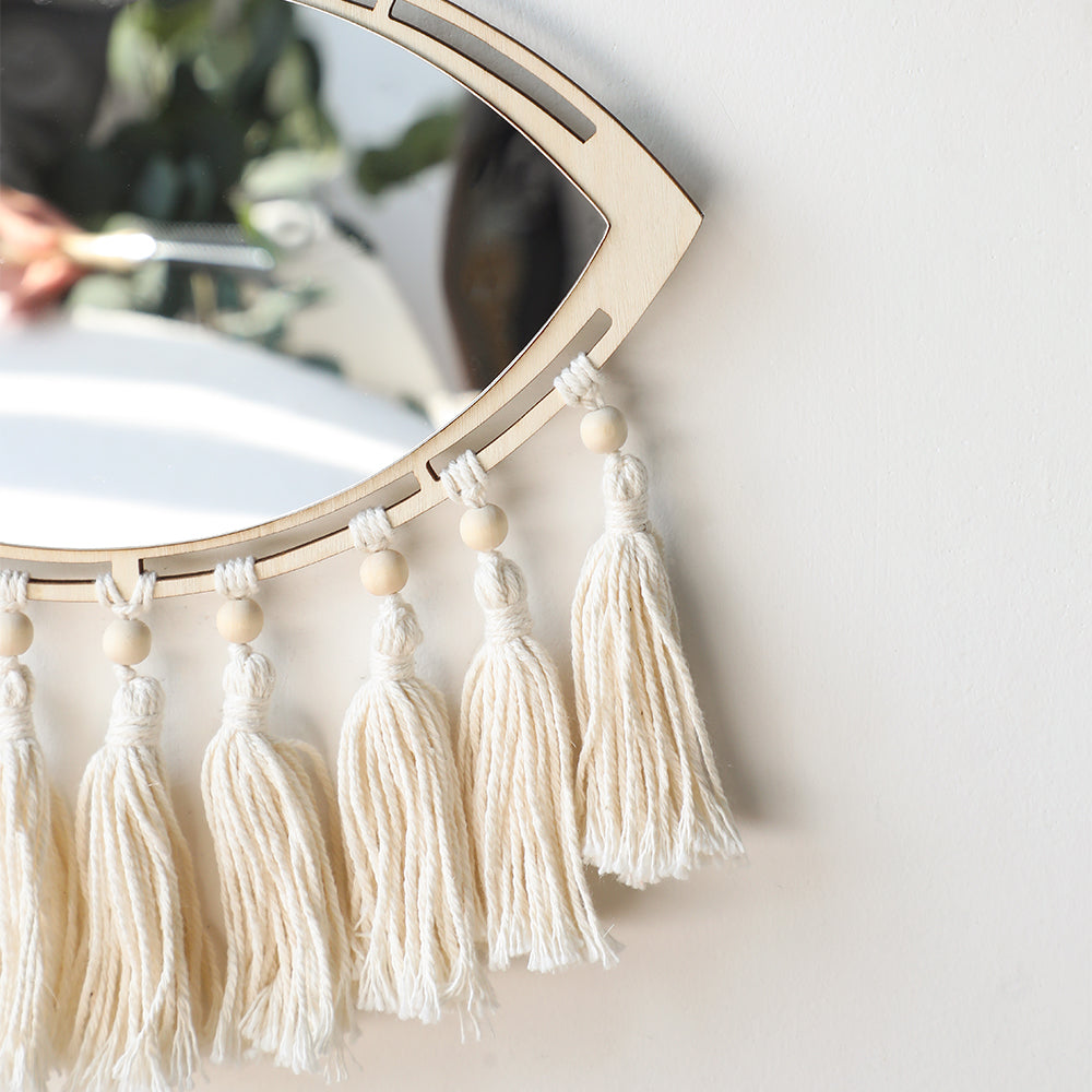 Madigas | Boho Macrame Eye Mirror Wall Decor