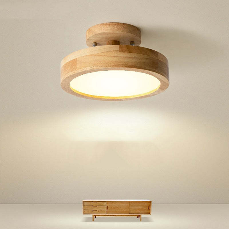 Modern LED ceiling light made of wood – Quinn ceiling lamp for living room, hallway, bedroom, and dining room
