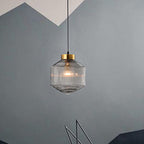 Modern drum chandelier made of glass - Elegant lighting for dining room and living room