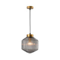 Modern drum chandelier made of glass - Elegant lighting for dining room and living room