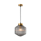 Modern drum chandelier made of glass - Elegant lighting for dining room and living room