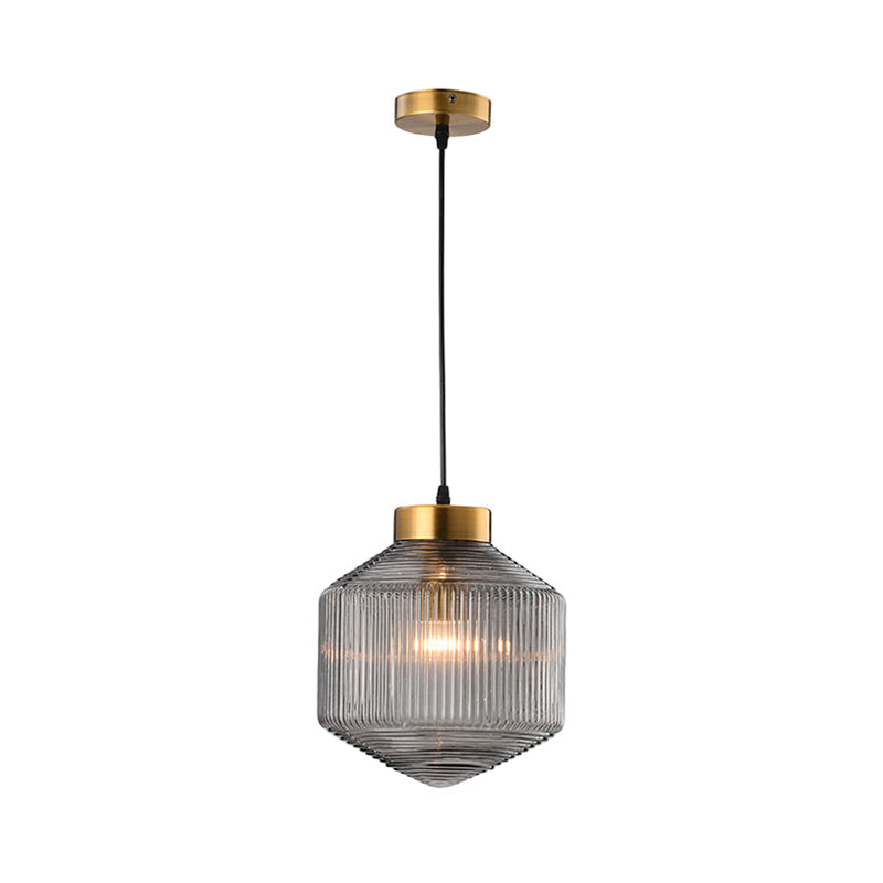 Modern drum chandelier made of glass - Elegant lighting for dining room and living room