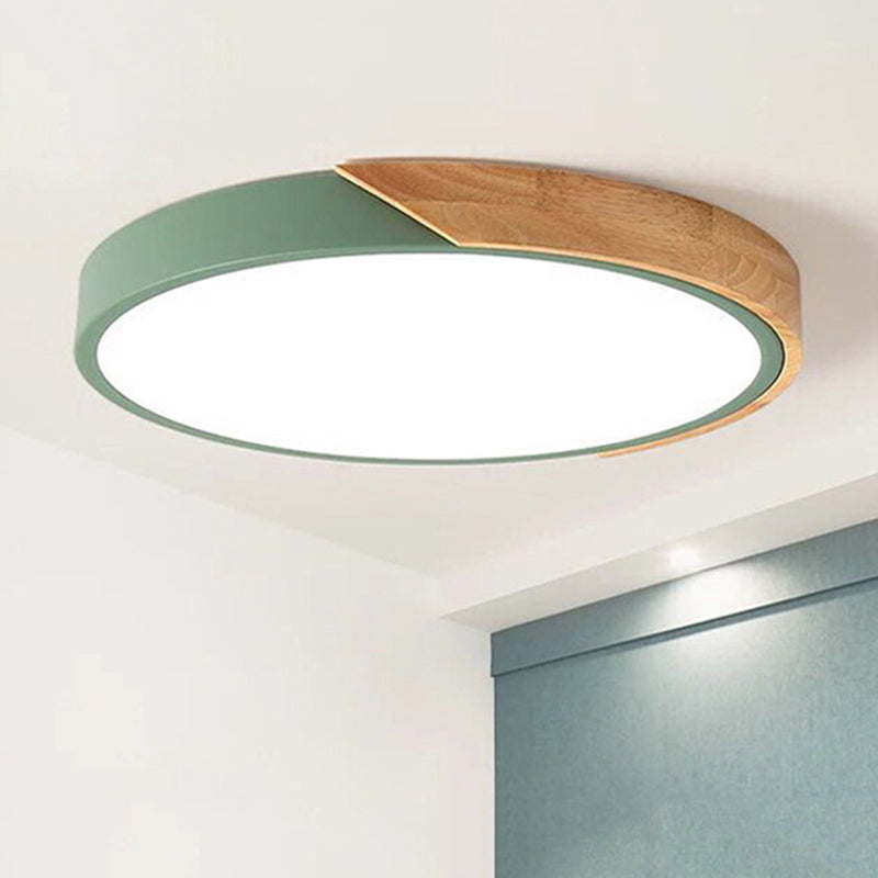 Modern LED ceiling lamp for bedroom - Energy-saving acrylic and metal recessed light, various colors