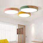Modern LED ceiling lamp for bedroom - Energy-saving acrylic and metal recessed light, various colors