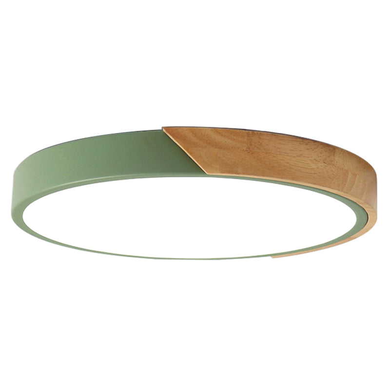 Modern LED ceiling lamp for bedroom - Energy-saving acrylic and metal recessed light, various colors