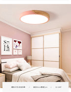 Modern LED ceiling lamp for bedroom - Energy-saving acrylic and metal recessed light, various colors