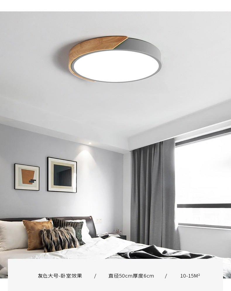 Modern LED ceiling lamp for bedroom - Energy-saving acrylic and metal recessed light, various colors