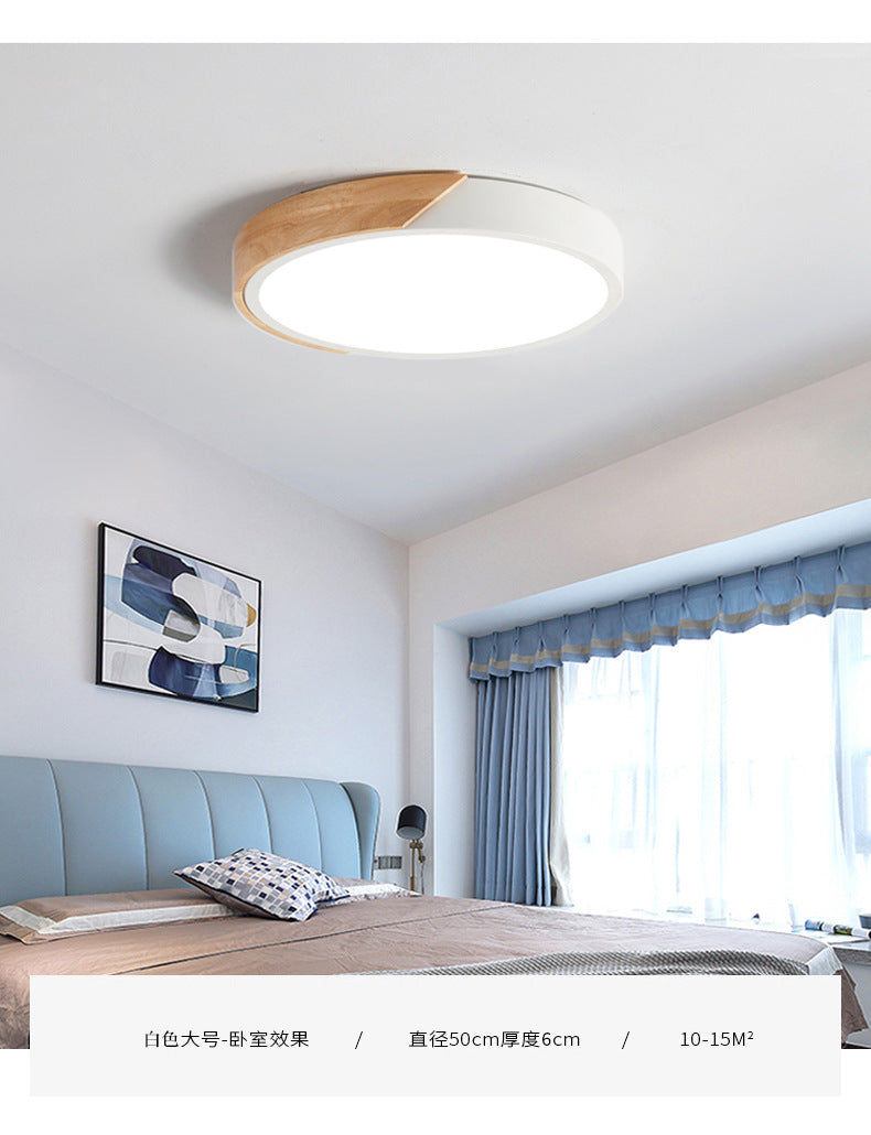 Modern LED ceiling lamp for bedroom - Energy-saving acrylic and metal recessed light, various colors