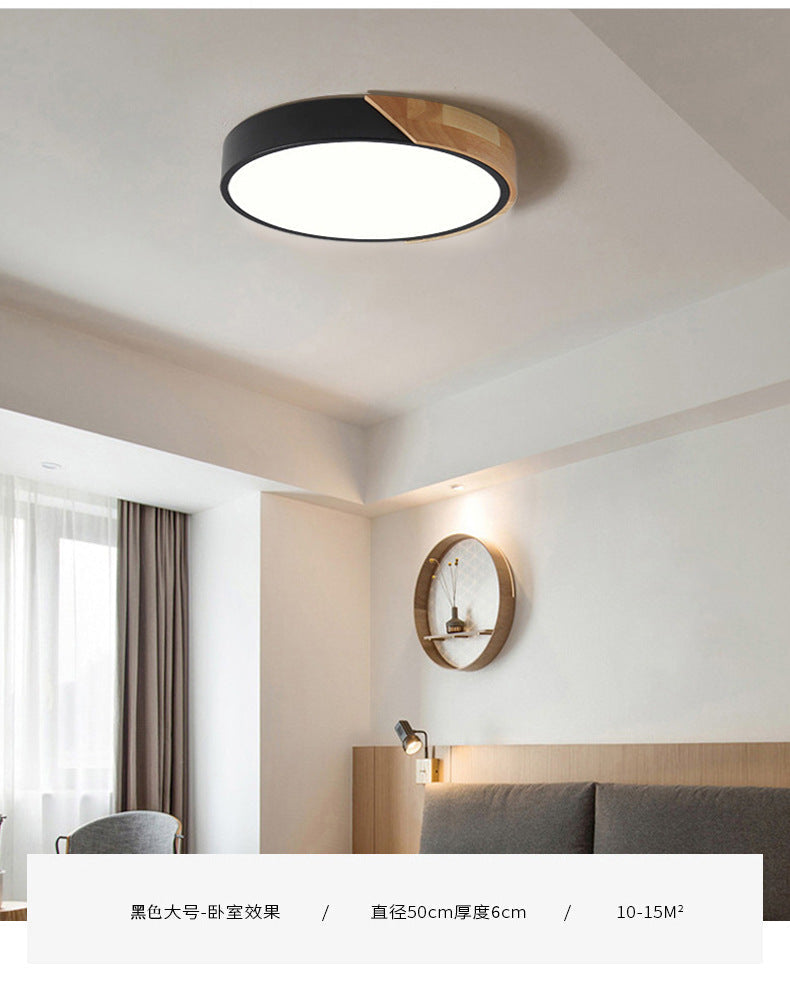 Modern LED ceiling lamp for bedroom - Energy-saving acrylic and metal recessed light, various colors