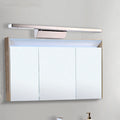 Madigas | Rectangular Interior Mirror Light Stainless Steel 16"/19.5" W LED Modern Wall-Mounted Light in Chrome, Warm/White Lighting