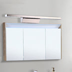 Madigas | Rectangular Interior Mirror Light Stainless Steel 16"/19.5" W LED Modern Wall-Mounted Light in Chrome, Warm/White Lighting